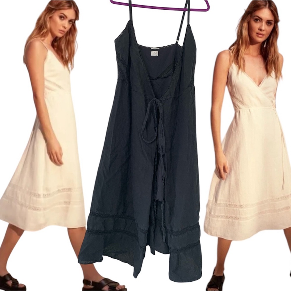 Wilfred Black linen Midi Dresses
